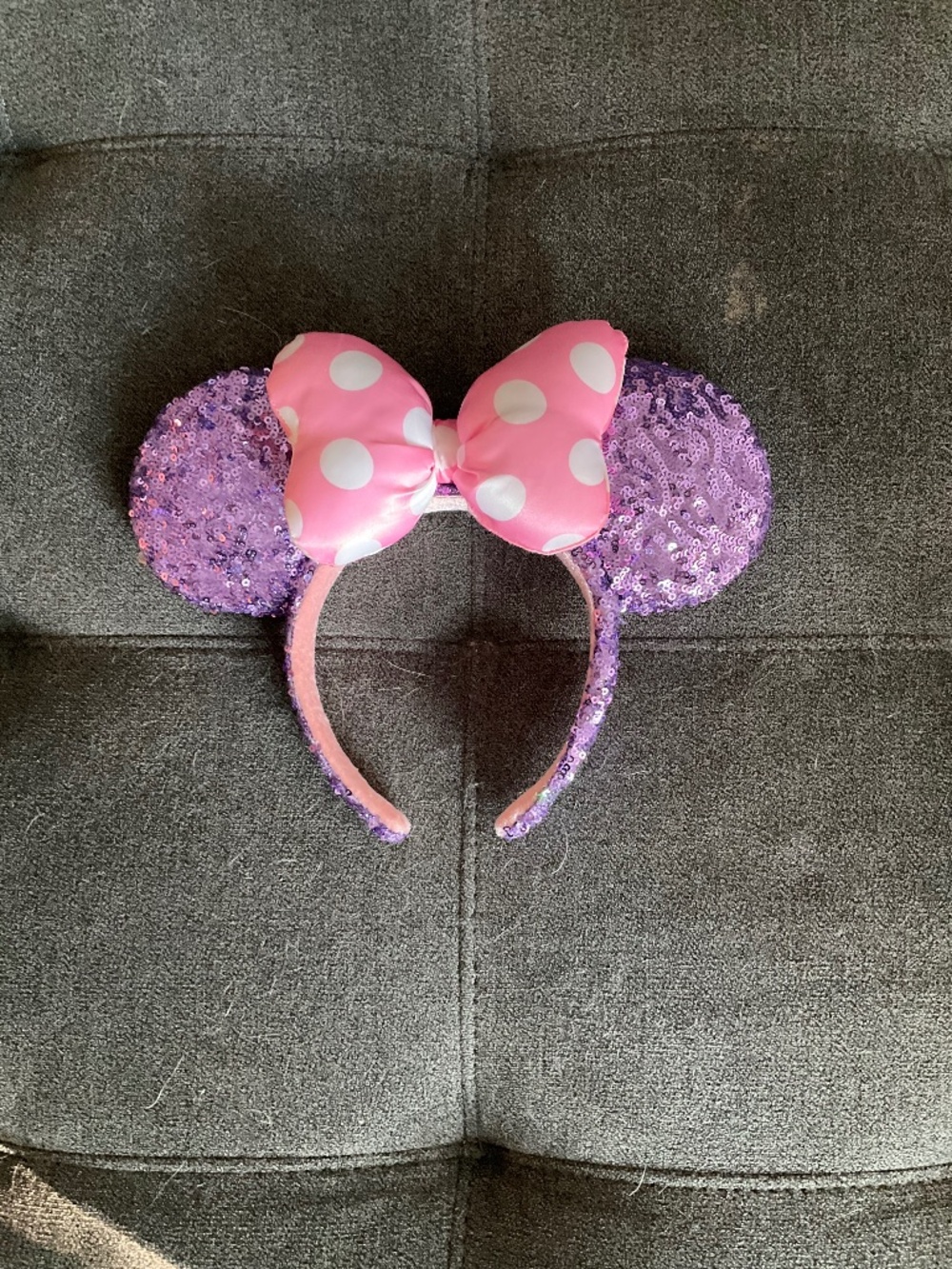 EUC Disney Parks Sequin Minnie Mouse Ears Headband